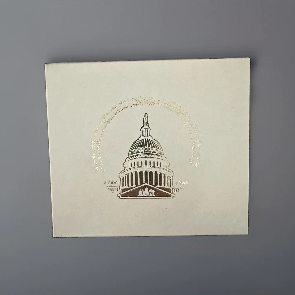 Rare Capital Building Article 1 Vintage 1988 24K Plated Christmas Tree Ornament